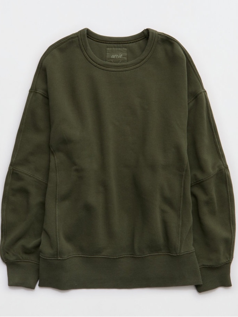 Aerie Military Green Go To Sweatshirt, size Medium